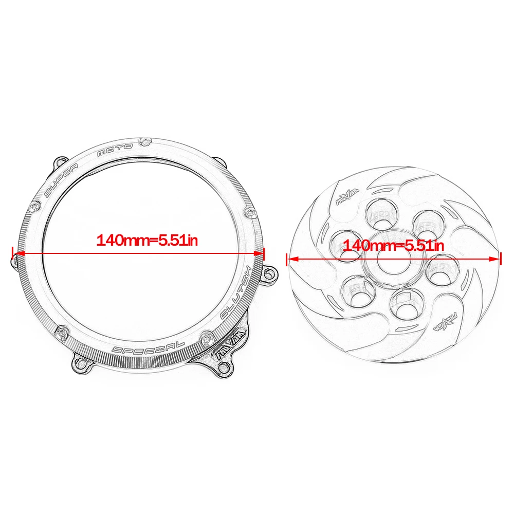 

Clear Clutch Cover & Spring Retainer R For Suzuki DRZ DR-Z 400 400E 400S 2000-2020 DRZ400 DRZ400E DRZ400S DRZ400SM