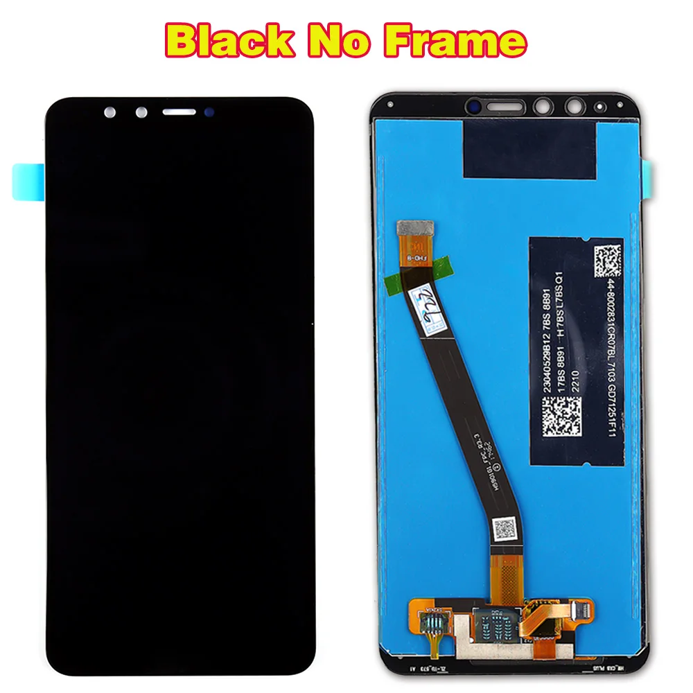 Black No Frame Vancca 5,93 дюймовый ЖК-дисплей для huawei Y9 Enjoy 8 Plus кодирующий преобразователь сенсорного экрана в сборе FLAL22 LX2 LX1 1080*2160 - Цвет: Black No Frame