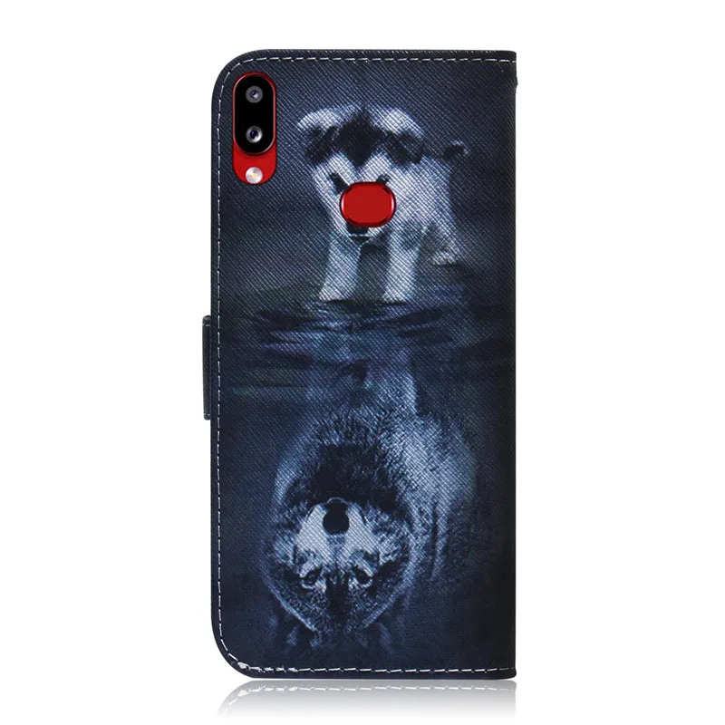Чехол бумажник для Samsung Galaxy A10S/A30S/A50S/M30S флип чехол с цветным рисунком волк тигр Лев