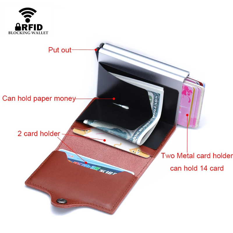 Фото Кошелек мужской из натуральной кожи с Rfid-защитой и отделением для карт №3