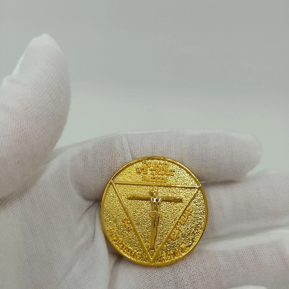 

HOT Lucifer Morning Star Satan Pentecost Coin, Sheep Head Logo Commemorative Coin, Zodiac Commemorative