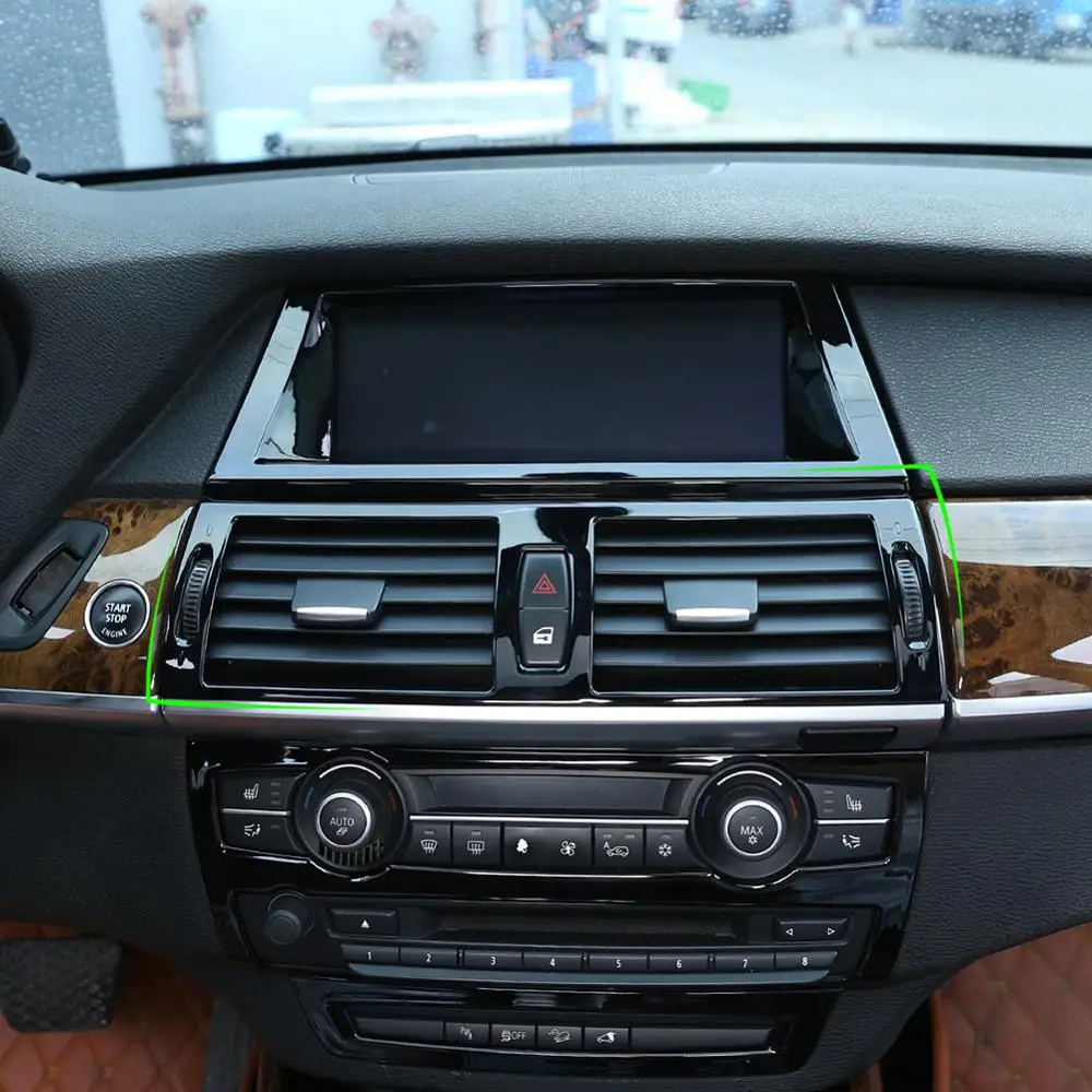 Глянцевая черная рамка из АБС-пластика для вентиляционного отверстия BMW X5 E70 2008-2013