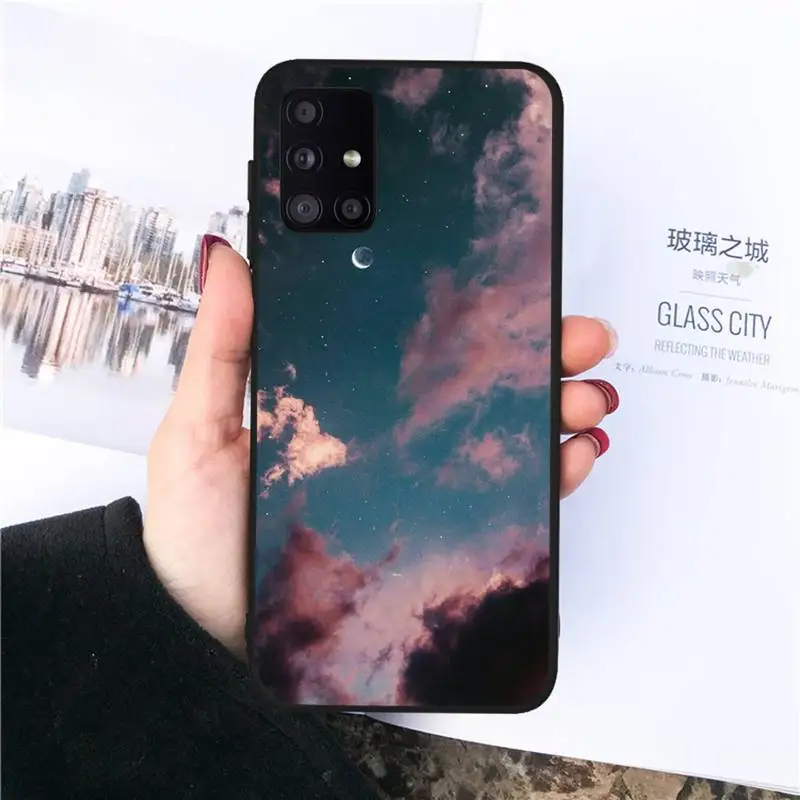 

Pink love clouds starry sky Phone Case For Samsung galaxy S 7 8 9 10 20 edge A 6 10 20 30 50 51 70 note 10 plus