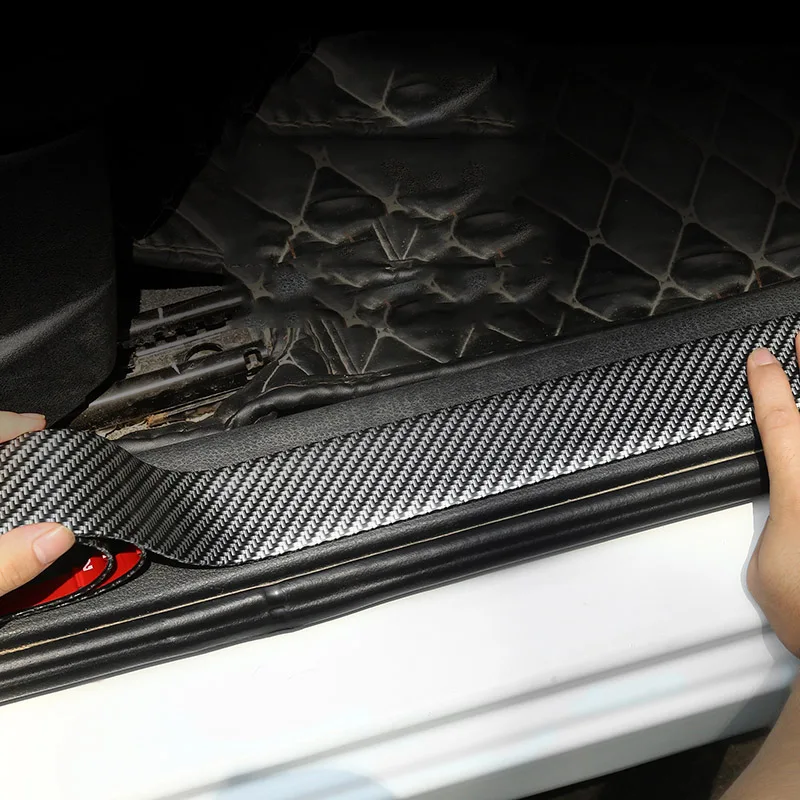 

For Mercedes Benz E Class W213 Car Door Guard Bumper Carbon Fiber Rubber Styling Door Sill Protector Car Stylings