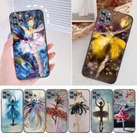 art dancer phone case for iphone 12 11 xs xr x 8 7 6s 6 plus pro max se 2020 back cover cases coque carcasa soft tpu funda