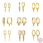 Женские серьги-кольца CANNER в стиле панк, серебро 925 пробы