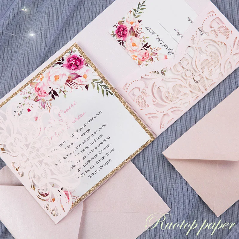 Складные Элегантные цветы складные индивидуальные Бумажные Оптовые лазерной