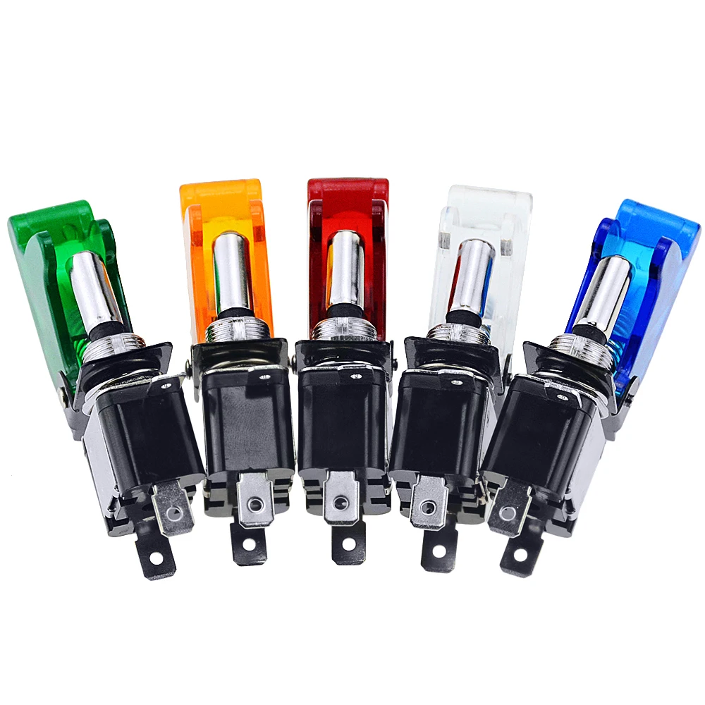 1 шт. прозрачной крышкой 12V 20A авто автомобиль грузовик с подсветкой Led тумблер