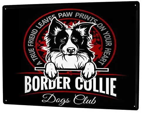 

Metal Sign Veterinary Practice Motive Border Collie