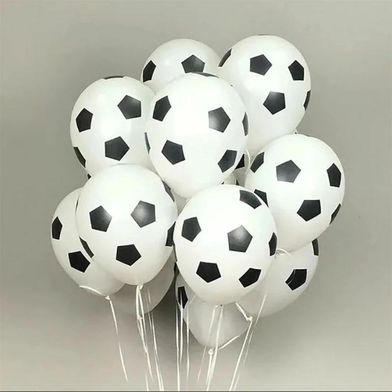 20pcs 12inch Footballl Latex Balloon Boy Birthday Party Soccer Inflatable Air Helium Ballls Sports Meet Event Decoration | Дом и сад