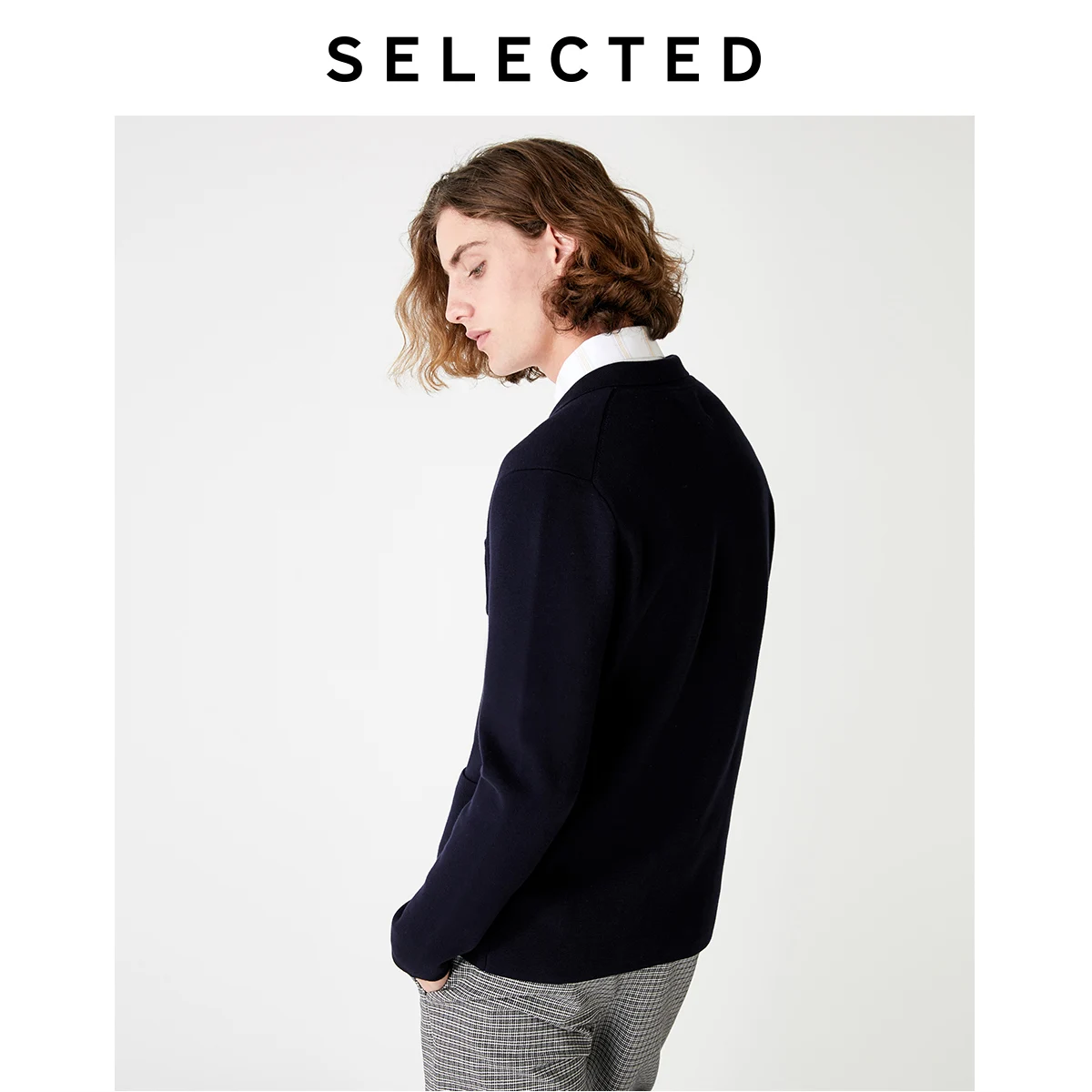 Мужской трикотажный кардиган из эластичного хлопка | Мужская одежда