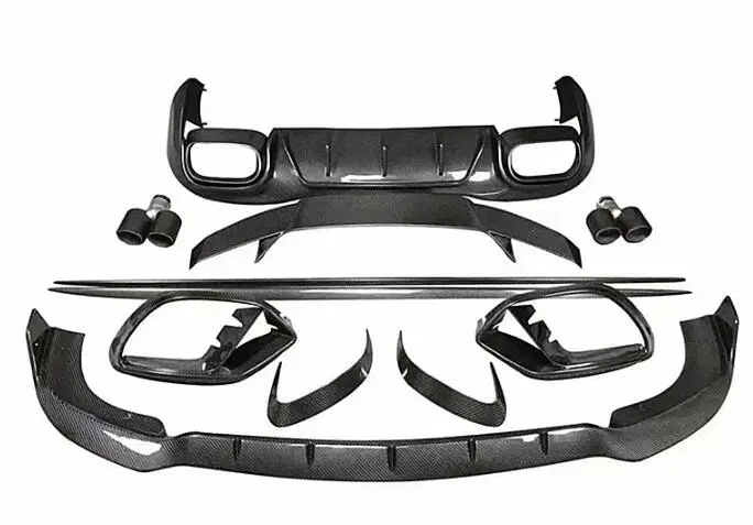 

Real Carbon Fiber Body Kit Car Front Rear Bumper Lip Diffuser Side Skirt Spoiler For Mercedes-Benz AMG GT50 GT53 2019 2020 2021