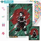 Винтажная картина из аниме рассекающий демонов, танджиро 5D, сделай сам, бриллиантовая живопись, искусственная вышивка крестиком, подарок