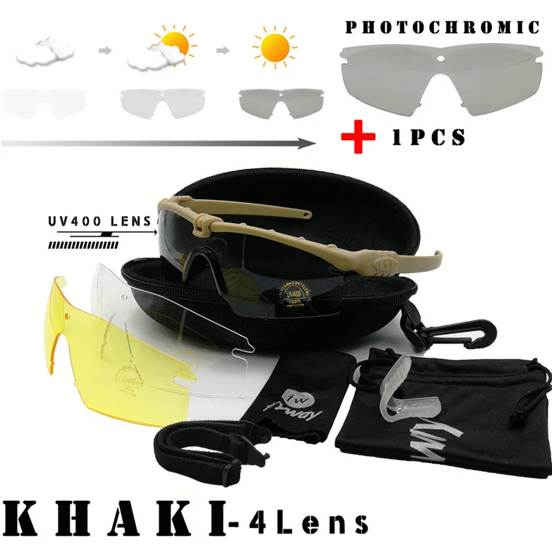 Тактические фотохромные солнцезащитные очки M 3 0 Strike военные TR90 с рамкой