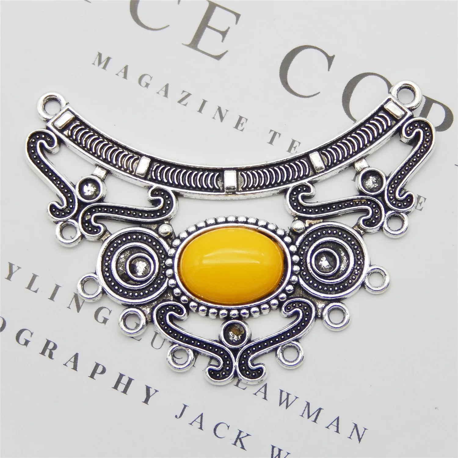 GraceAngie 5 шт. старинный стиль ювелирные изделия Тон Сплав желтый акриловый Шарм