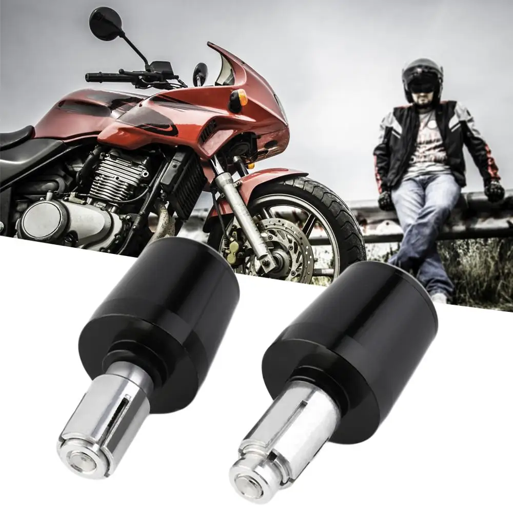 

2pcs Universal Motorcycle Handlebar Ends Grip Weights Anti Vibration Plug Cap Hand Grips Bar End Plug Parts