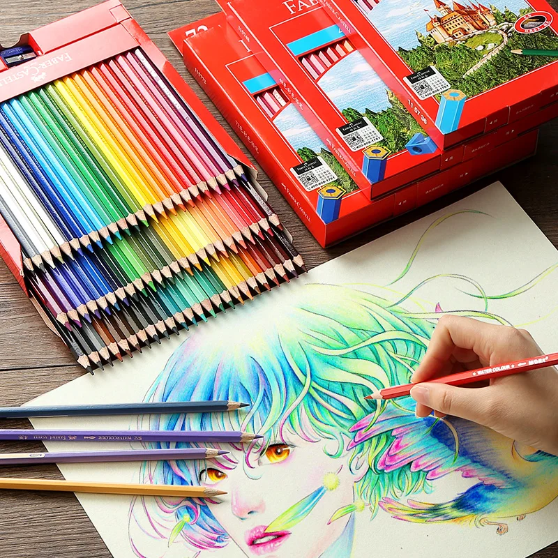 Faber-Castell 48 цветов 72 классический масляный карандаш красный boxlock цвет свинец