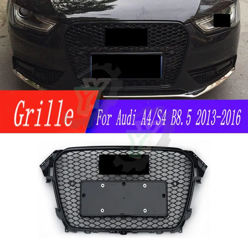 

Car modified hexagonal honeycomb front grille For A4/S4 B8.5 2013 2014 2015 2016 front bumper racing grill (For RS4 Style)