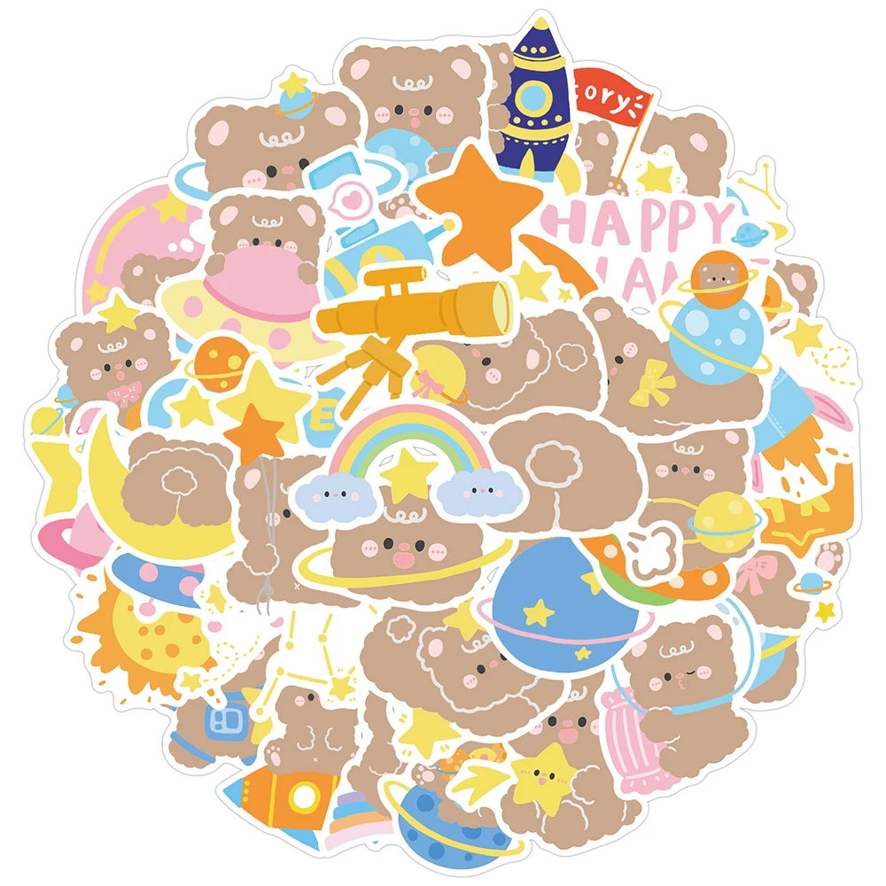 40pcspack cute lazy bear stickers scrapbooking decorative sticker korean diy diary album stick label kawaii stationery kid toy free global shipping