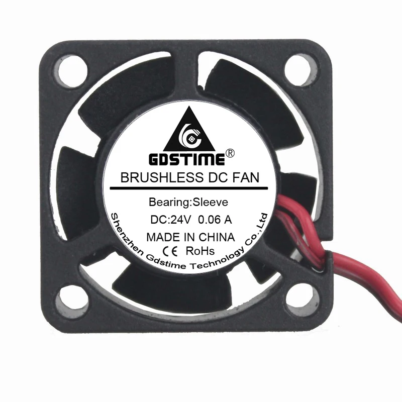2шт Gdstime 2510 25 мм 25x25x10 DC 24V 2Pin мини вытяжной поток Бесщеточный Охлаждающий
