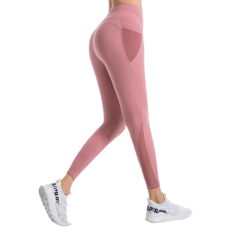 Женские леггинсы, сетчатые Суперэластичные леггинсы с высокой талией, спортивные штаны для бега и фитнеса, облегающие бедра, энергетически... от AliExpress RU&CIS NEW