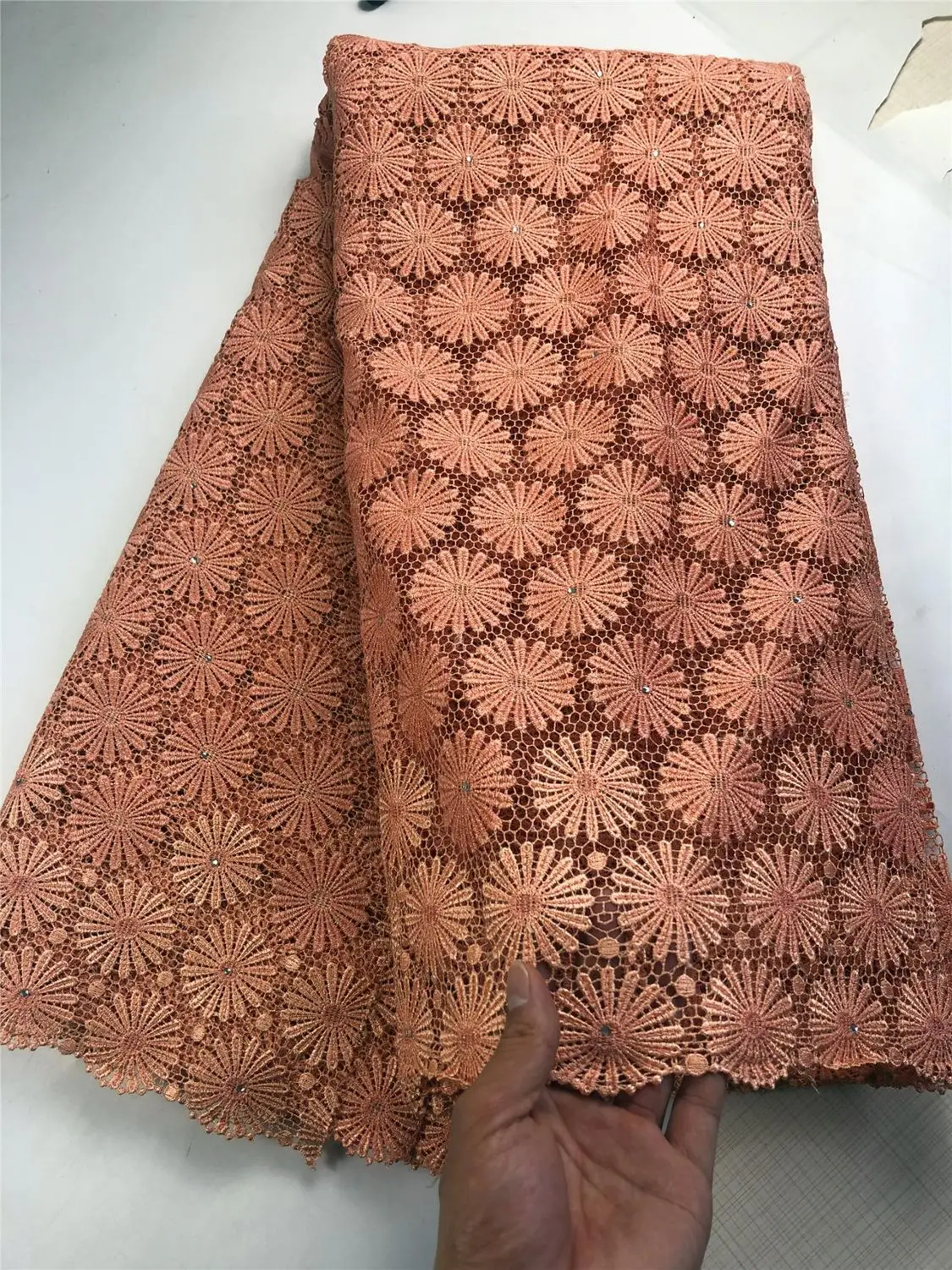 Африканский гипюр кружевная ткань высокого качества шнур для вина 5 ярдов