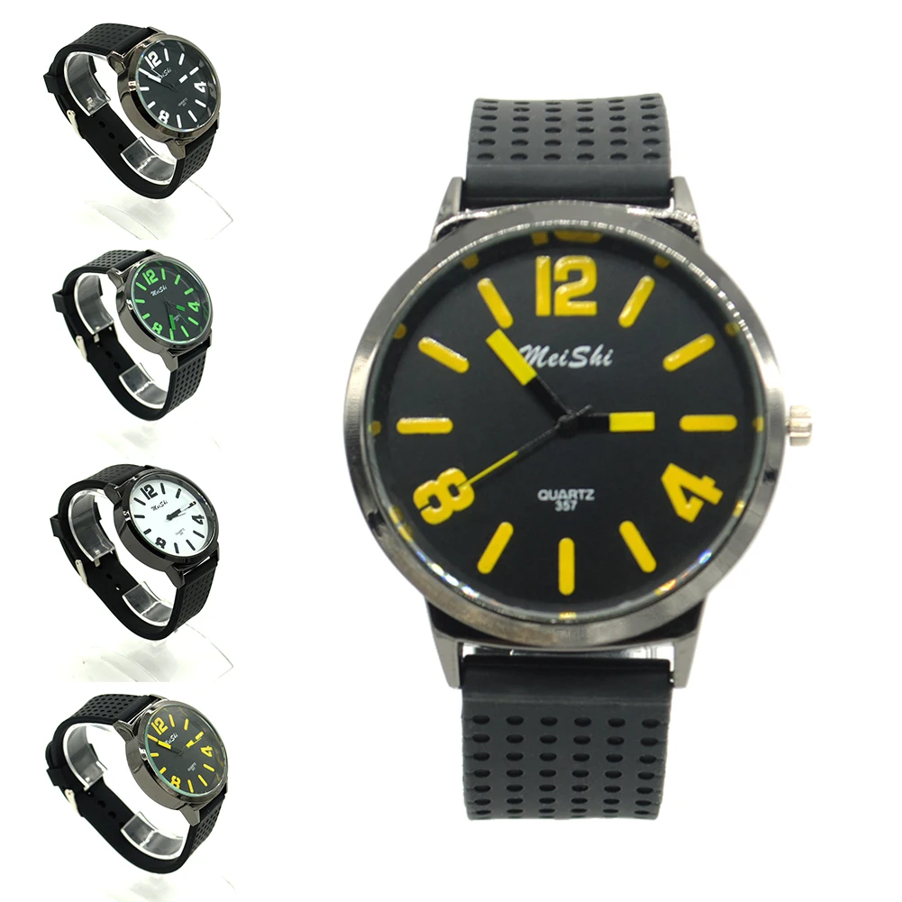 

Colorful 3 Number Wrist Watch Men Luxury UniseClock Quartz Watch Casual Couple Wristwatch Quartz-watch