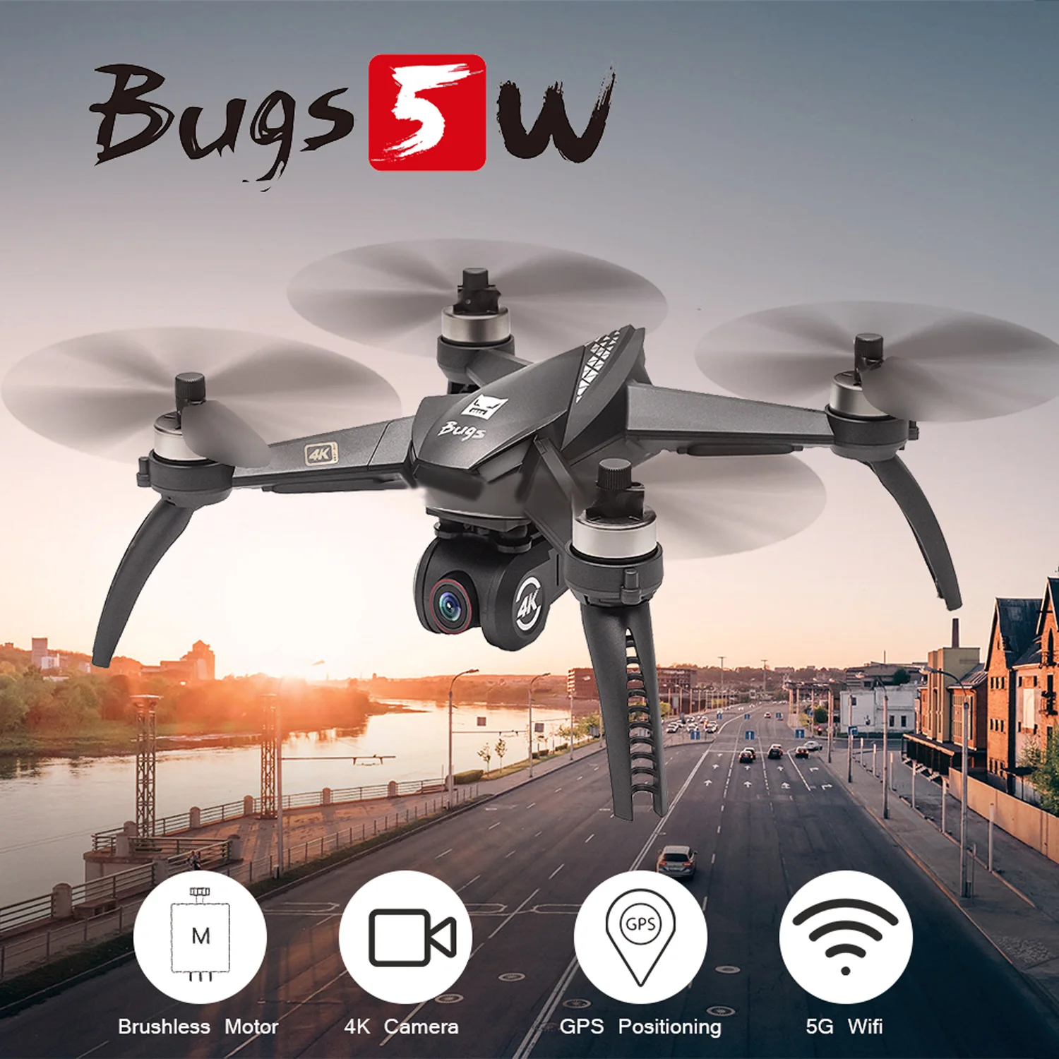 MJX ошибки 5 Вт B5W Радиоуправляемый Дрон с камерой 4K 5G Wifi бесщеточный квадрокоптер