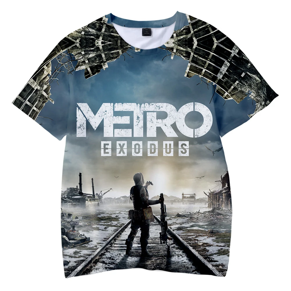 

2021 Hot Sale Game Metro Exodus 3D Print T-shirt Unisex Summer Fashion Casual Harajuku Shortsleeve Round Neck Popular Tops