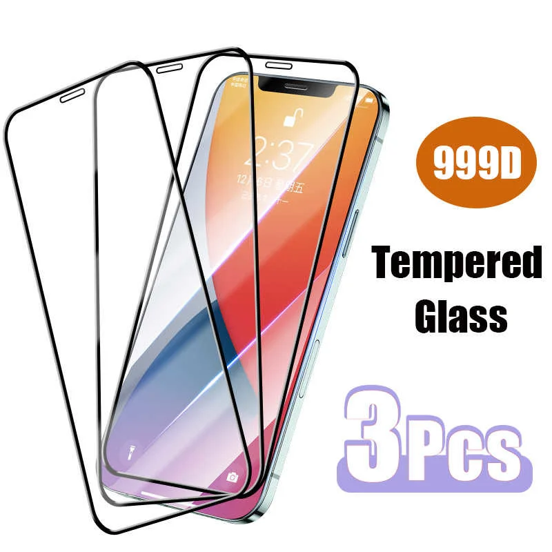 

Закаленное стекло с полным покрытием для iPhone 7 Plus 6 6s 8X10, защитная пленка для экрана iPhone 11 XR XS Max 12 Pro Mini SE 2020, стекло, 3 шт.