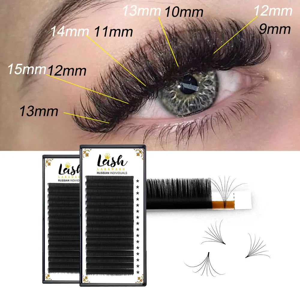 

Ресницы LAKANAKU для наращивания, простой веер для объема, мягкие для макияжа