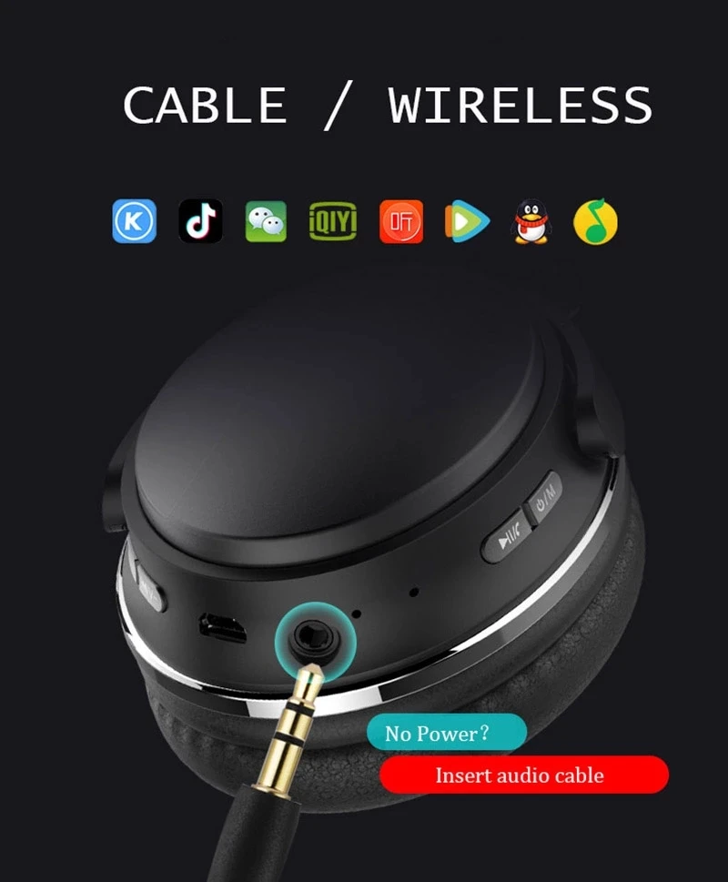 

BH11 Folding Headset Bluetooth Headset Wireless Headset Stereo Bilateral Universal Sports Running Deep Bass