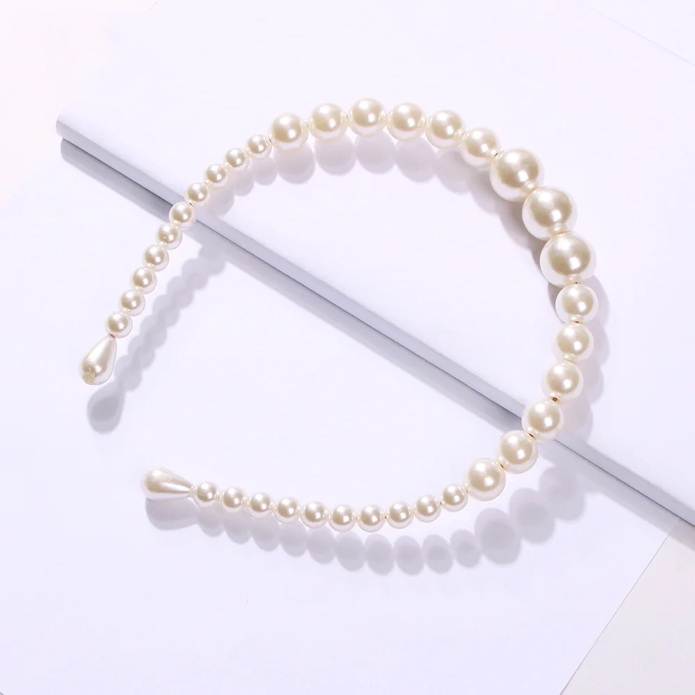 Tingfly Fashion Runway Faux Pearl Hairbands Women Hair bands girls barrette headwear hairgrip Elegant Accessories Jewelry | Украшения и