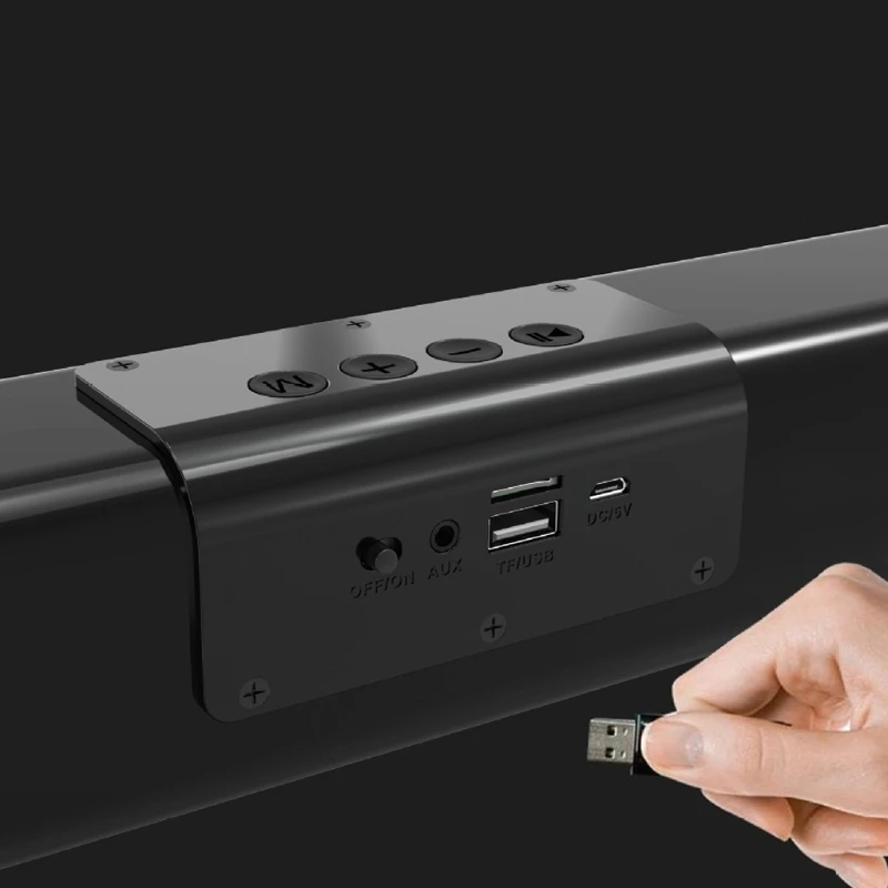 Шумоподавляющий портативный беспроводной сабвуфер USB-зарядка для объемного