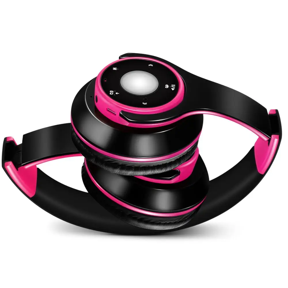 2020 new Stereo Audio Mp3 Player Colorful Bluetooth Headset Wireless Earphones Support SD card with Micphone play 15 hours | Электроника