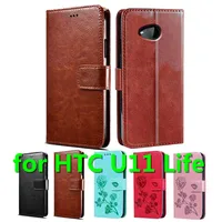 Чехол-бумажник с откидной крышкой для HTC U11 Life, чехол для HTC U11 Life, Магнитный кожаный защитный чехол-подставка для телефона