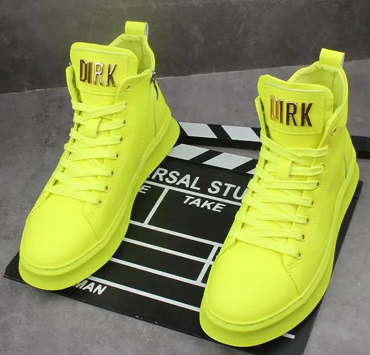 Туфли мужские высокие на платформе дизайнерские кроссовки в британском стиле