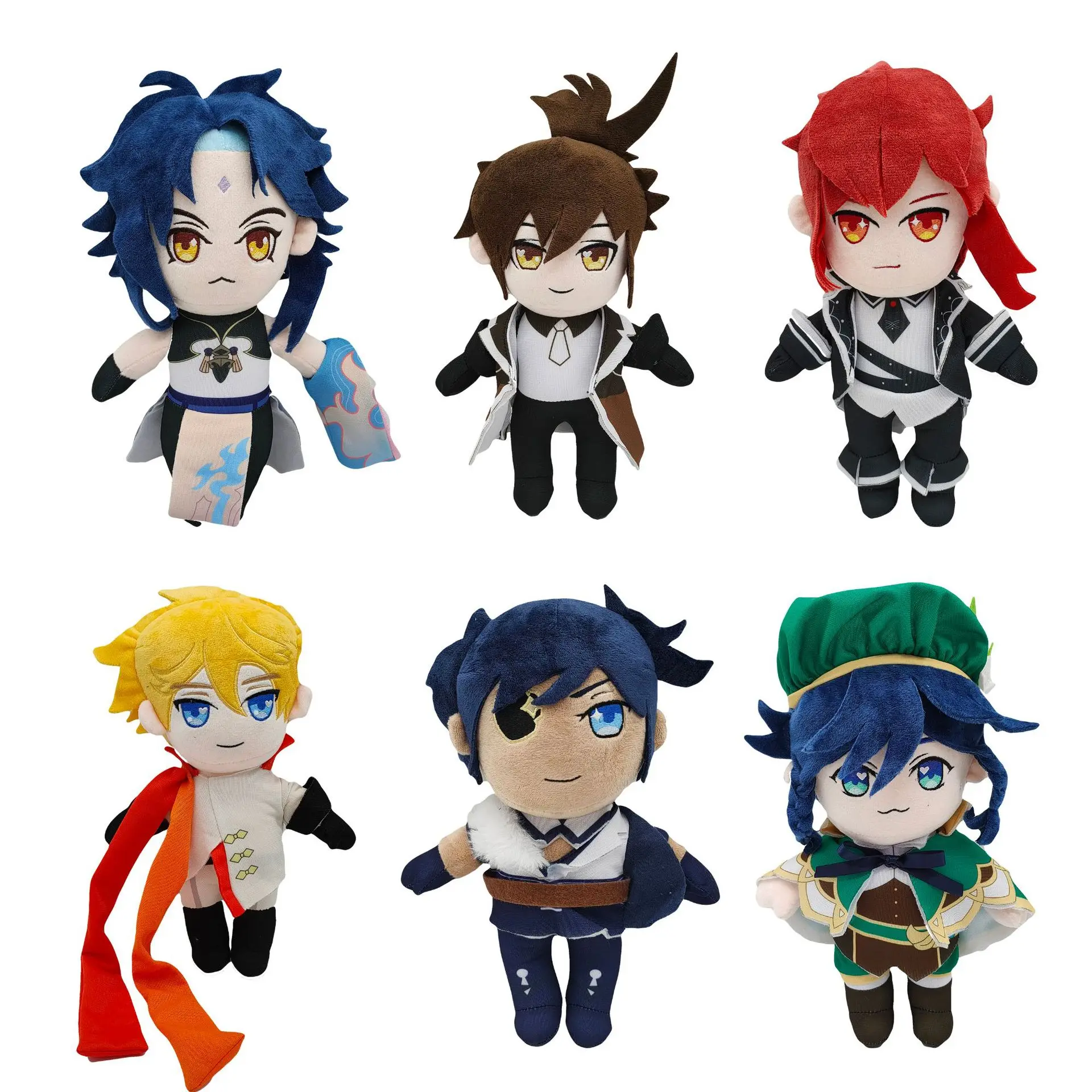 Genshin-juguetes de peluche de impacto para ni&ntilde;os, juguetes de felpa de Anime Kawaii, con dise&ntilde;o de Zhongli, Tartaglia, Eula, Yanfei y Paimon-0
