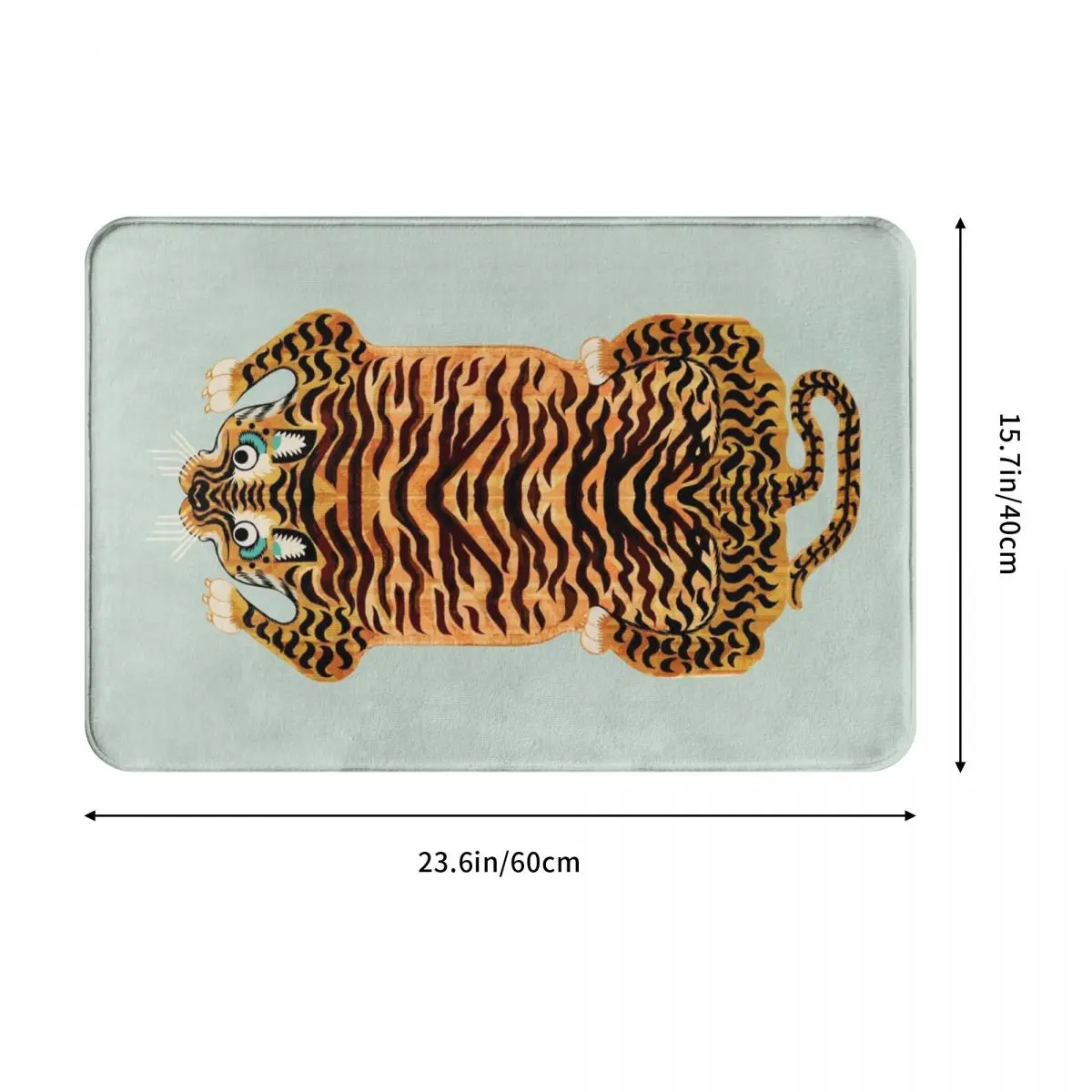 Милый золотистый Тибетский коврик из полиэстера нескользящий напольный декор