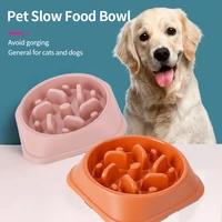 pet dog cat bowl feeding portable prevent choking slow food dispenser non slip anti roll puppy products accessories hot selling