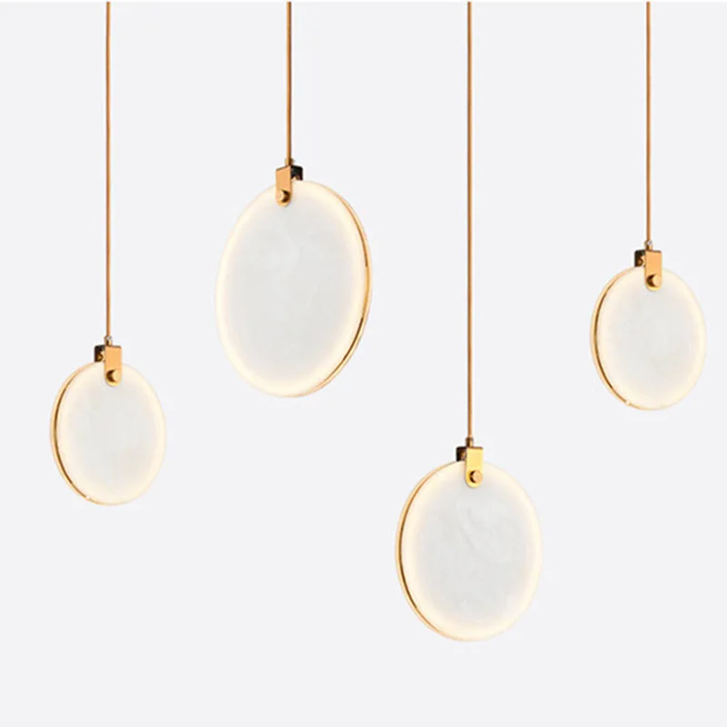 Натуральная мраморная светодиодная подвесная труба лампа/шнур подвесной