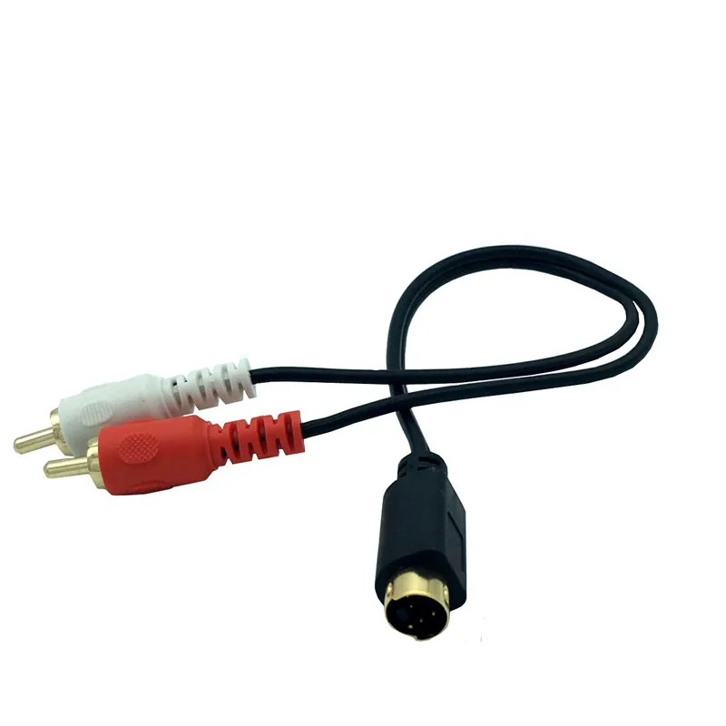 S Video 4 контактный к 2RCA аудио кабели Combo SVideo Мужской Шнур позолоченный 0 25 м 1 5