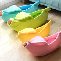 funny banana cat bed house cute cozy cat mat beds warm durable portable pet basket kennel dog cushion cat supplies multicolor