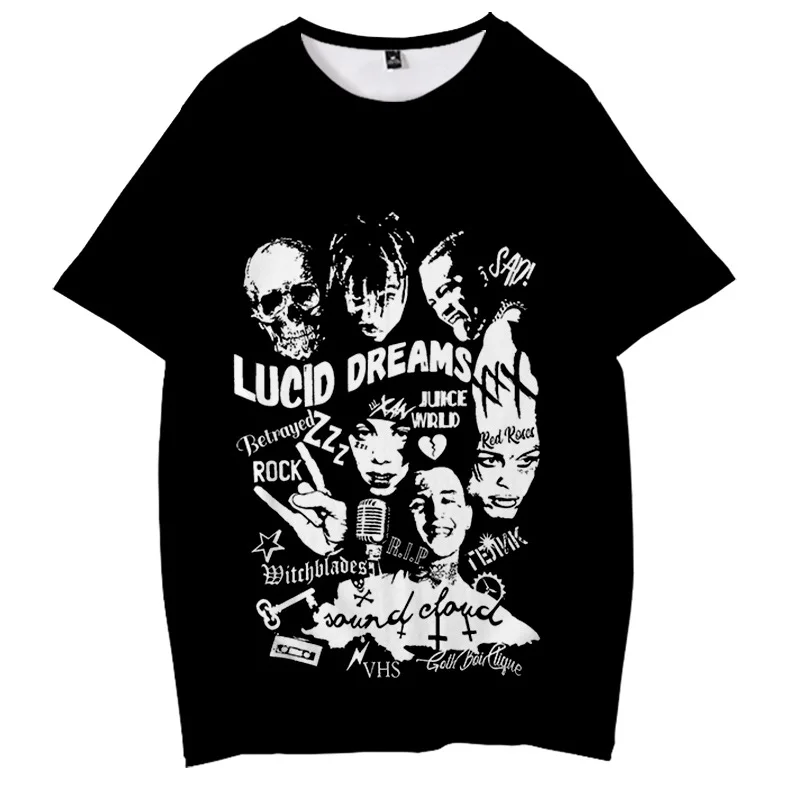 

3D Print Men T Shirt Summer Short Sleeve Top Male Streetwear Fashion Hip hop Singer Respect Juice WRLD Rapper Fan Club Clothes