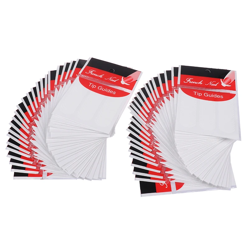 50 Сумка Профессиональный французский наконечник направляющие Стикеры Дизайн