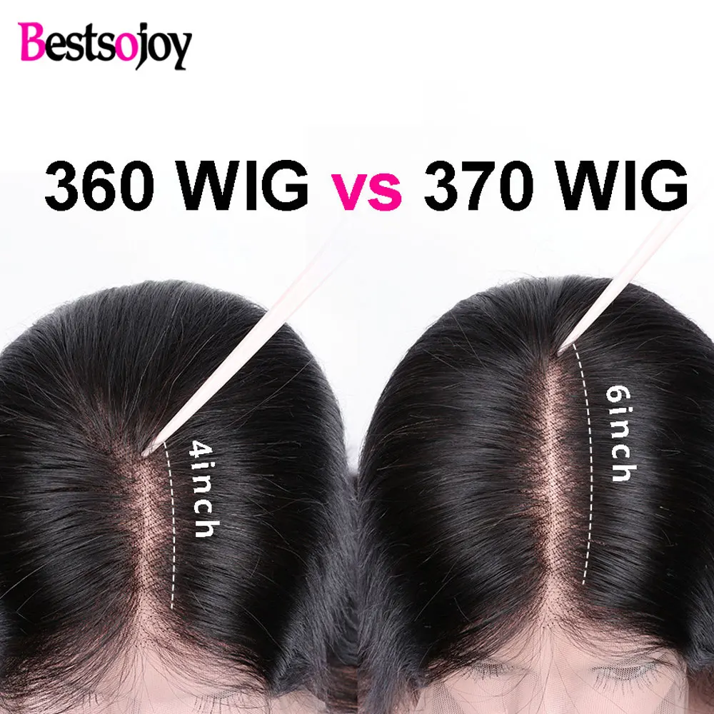 Bestsojoy перуанские волнистые человеческие волосы 370 и 360 кружевные передние парики