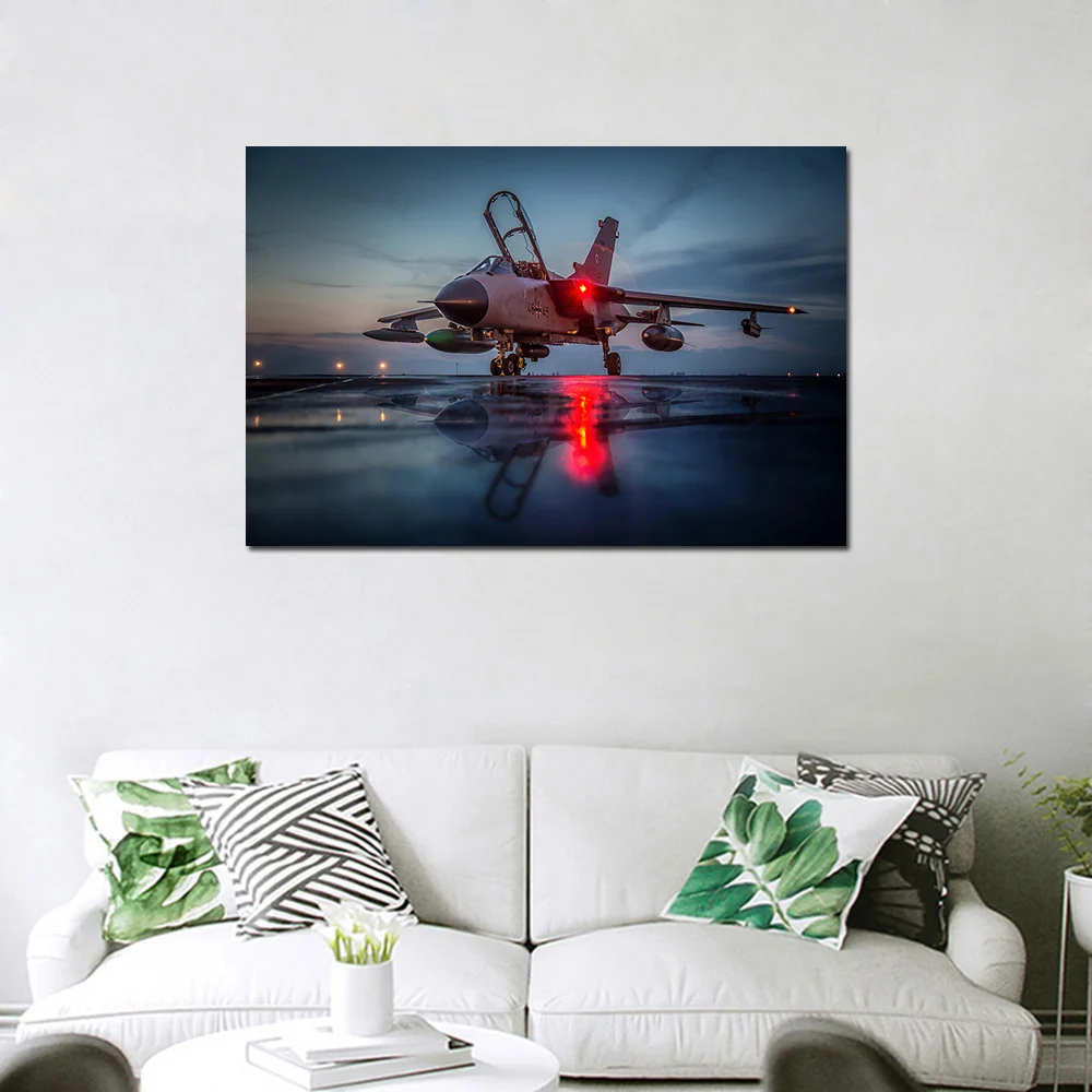 Изображение истребителя Торнадо настенные художественные плакаты холст ткань