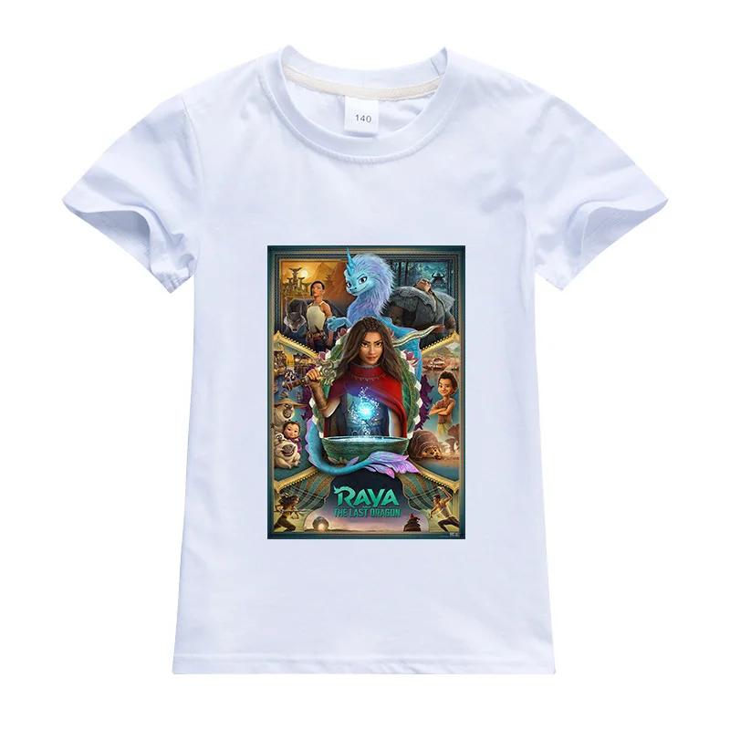 

Disney Cartoon Child T Shirt Raya and The Last Dragon Printing Clothes Anime Figures Clothing Boys Girls Toddler Tops Cute Tees