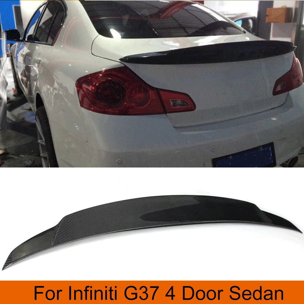 Углеродное волокно сзади загрузки утка спойлер крыло для Infiniti G37 4 двери база