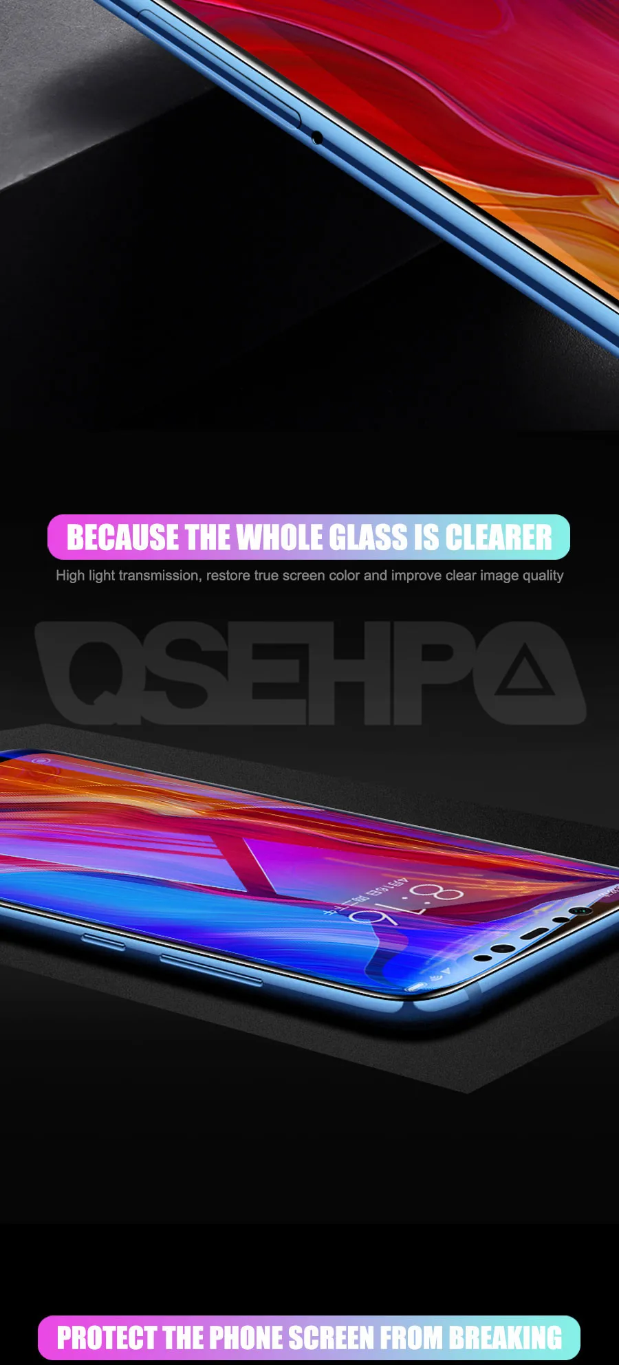 9D закаленное стекло на Xiaomi mi 8 9 SE A1 A2 Lite mi Max 3 2 Note 3 Pocophone F1 Защитная пленка для экрана